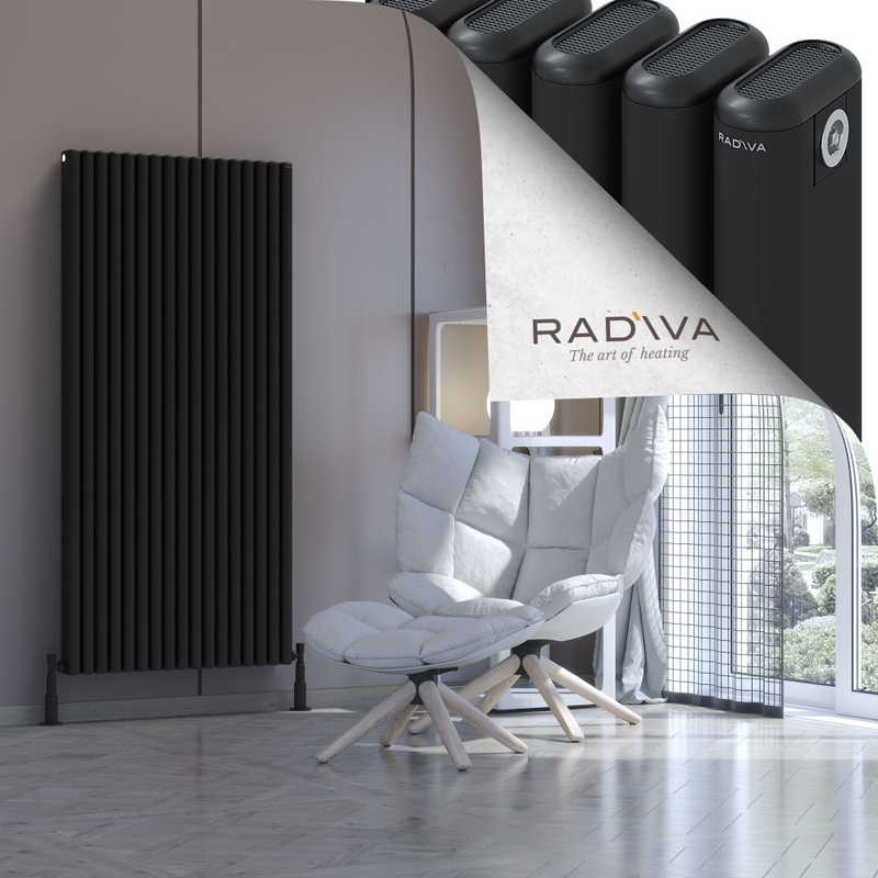 Kotto Aluminium Radiator 1600x761 Black 