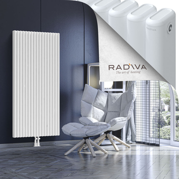 Kotto Aluminium Radiator 1600x761 White Bottom Middle 50mm