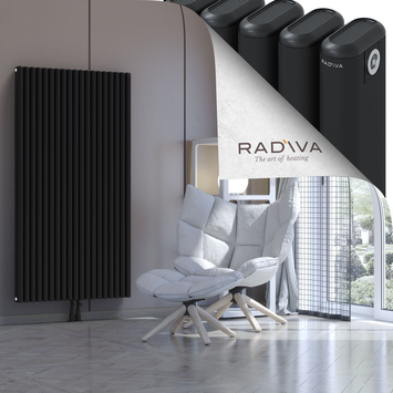 Kotto Aluminium Radiator 1600x851 Black Bottom Middle 50mm