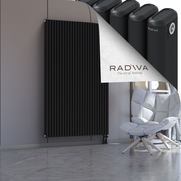Kotto Aluminium Radiator 1800x1121 Black Bottom Right 50mm