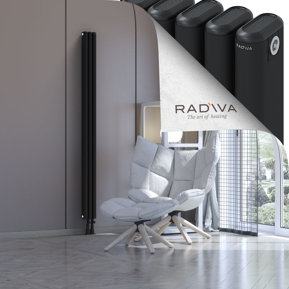 Kotto Aluminium Radiator 1800x131 Black - 4