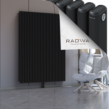 Kotto Aluminium Radiator 1800x1346 Black Bottom Middle 50mm