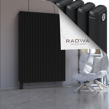 Kotto Aluminium Radiator 1800x1346 Black Bottom Left 50mm