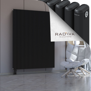 Kotto Aluminium Radiator 1800x1436 Black Bottom Left 50mm