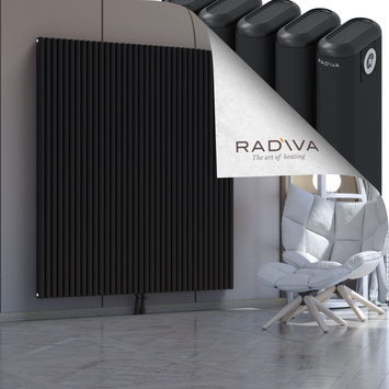 Kotto Aluminium Radiator 1800x1571 Black Bottom Middle 50mm
