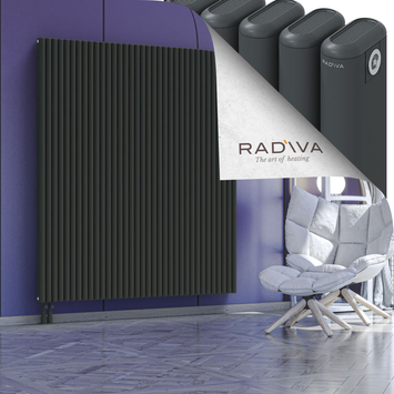 Kotto Aluminium Radiator 1800x1571 Dark Anthracite Bottom Left 50mm