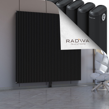 Kotto Aluminium Radiator 1800x1931 Black Bottom Middle 50mm