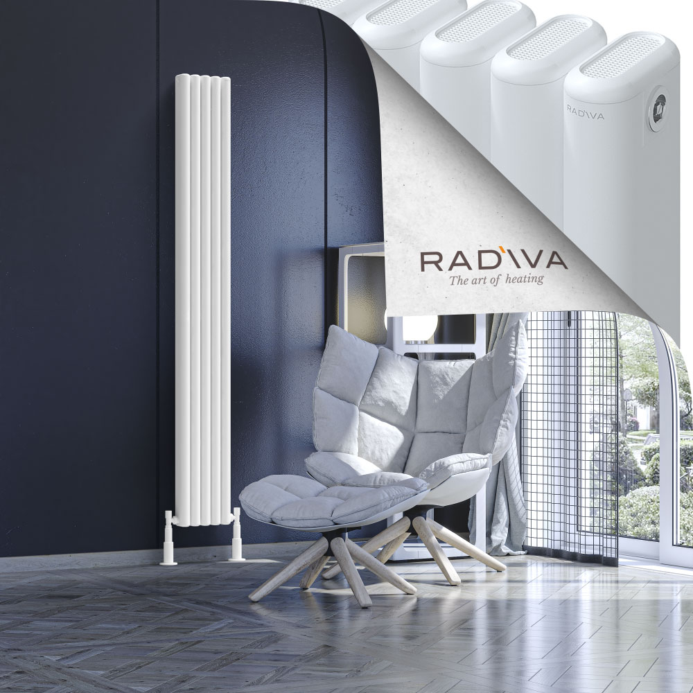 Kotto Aluminium Radiator 1800x221 White - 1