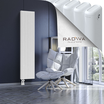 Kotto Aluminium Radiator 1800x401 White Bottom Left 50mm