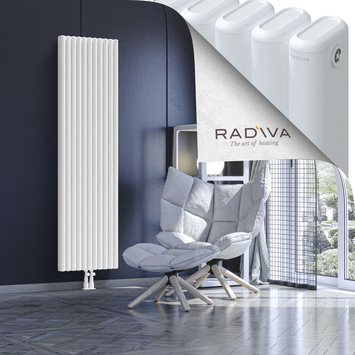 Kotto Aluminium Radiator 1800x491 White Bottom Middle 50mm