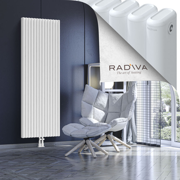 Kotto Aluminium Radiator 1800x626 White Bottom Middle 50mm