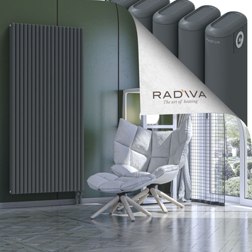 Kotto Aluminium Radiator 1800x851 Anthracite Bottom Right 50mm
