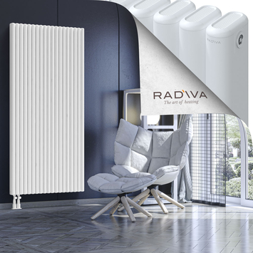 Kotto Aluminium Radiator 1800x851 White Bottom Left 50mm