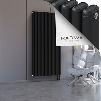 Kotto Aluminium Radiator 1800x896 Black Bottom Right 50mm
