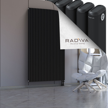 Kotto Aluminium Radiator 1900x1076 Black Bottom Right 50mm