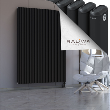 Kotto Aluminium Radiator 1900x1391 Black Bottom Right 50mm