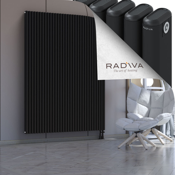 Kotto Aluminium Radiator 1900x1436 Black Bottom Right 50mm