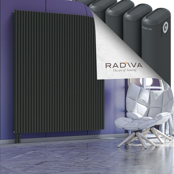 Kotto Aluminium Radiator 1900x1616 Dark Anthracite Bottom Left 50mm