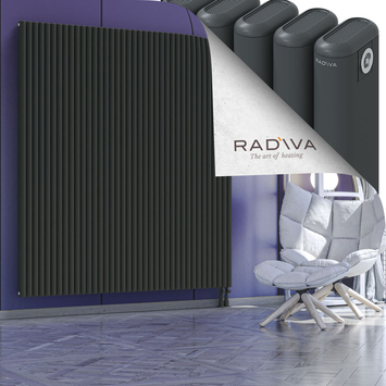 Kotto Aluminium Radiator 1900x1706 Dark Anthracite Bottom Right 50mm