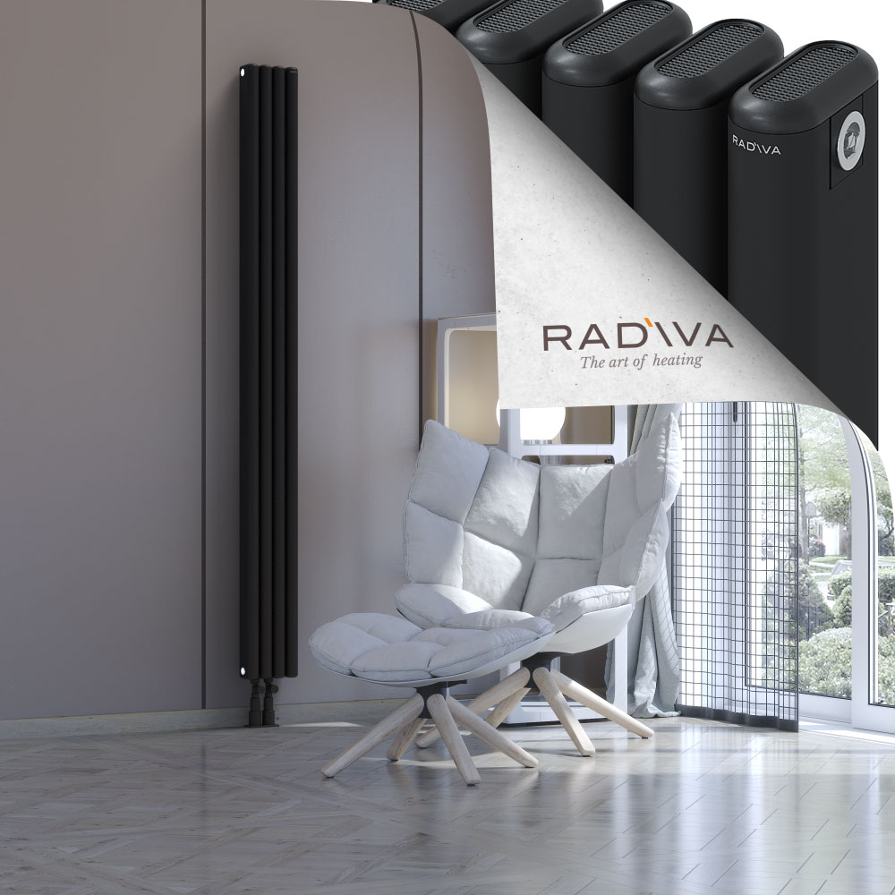 Kotto Aluminium Radiator 1900x176 Black - 3