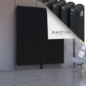Kotto Aluminium Radiator 1900x1796 Black Bottom Middle 50mm