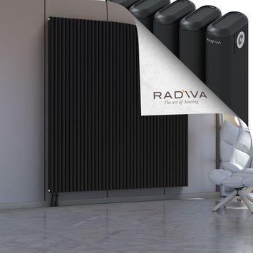 Kotto Aluminium Radiator 1900x1796 Black Bottom Left 50mm