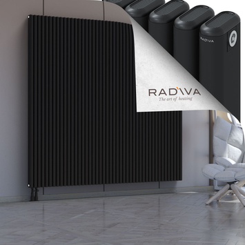 Kotto Aluminium Radiator 1900x2021 Black Bottom Left 50mm