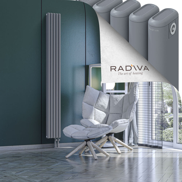 Kotto Aluminium Radiator 1900x221 Grey Bottom Right 50mm