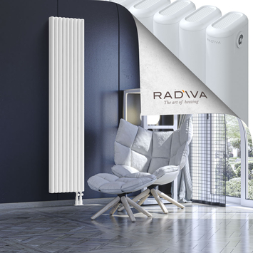 Kotto Aluminium Radiator 1900x401 White Bottom Right 50mm