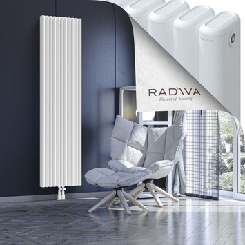 Kotto Aluminium Radiator 1900x491 White Bottom Middle 50mm