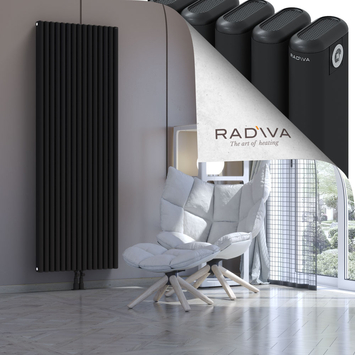 Kotto Aluminium Radiator 1900x671 Black Bottom Middle 50mm