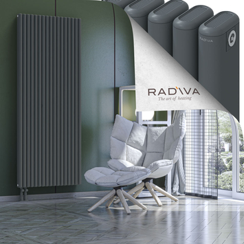 Kotto Aluminium Radiator 1900x761 Anthracite Bottom Left 50mm