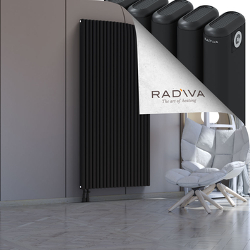 Kotto Aluminium Radiator 1900x896 Black Bottom Left 50mm