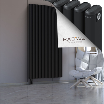 Kotto Aluminium Radiator 2000x1031 Black Bottom Left 50mm