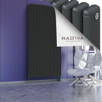 Kotto Aluminium Radiator 2000x1031 Dark Anthracite Bottom Right 50mm