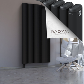 Kotto Aluminium Radiator 2000x1076 Black Bottom Left 50mm