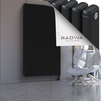 Kotto Aluminium Radiator 2000x1166 Black Bottom Right 50mm