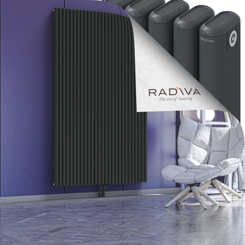Kotto Aluminium Radiator 2000x1211 Dark Anthracite Bottom Middle 50mm
