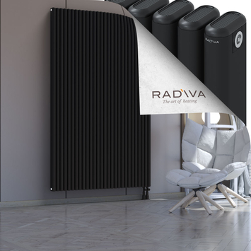 Kotto Aluminium Radiator 2000x1256 Black Bottom Right 50mm