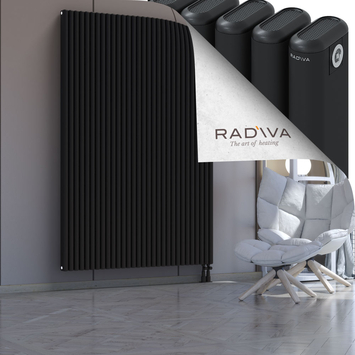 Kotto Aluminium Radiator 2000x1346 Black Bottom Right 50mm