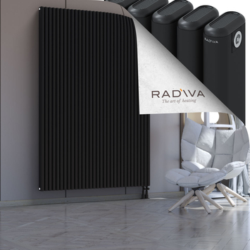 Kotto Aluminium Radiator 2000x1391 Black Bottom Right 50mm