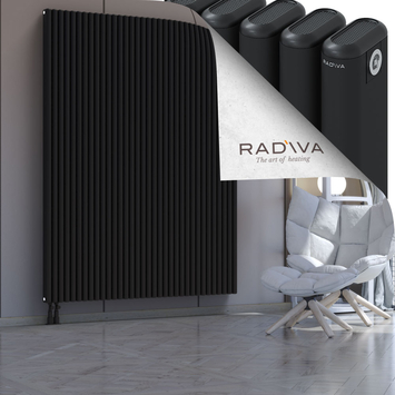 Kotto Aluminium Radiator 2000x1526 Black Bottom Left 50mm