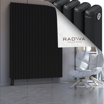 Kotto Aluminium Radiator 2000x1571 Black Bottom Left 50mm