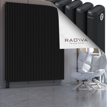 Kotto Aluminium Radiator 2000x1706 Black Bottom Left 50mm