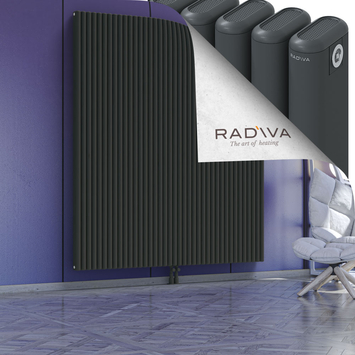 Kotto Aluminium Radiator 2000x1751 Dark Anthracite Bottom Middle 50mm