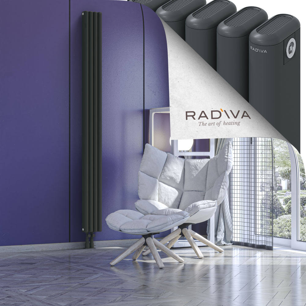 Kotto Aluminium Radiator 2000x176 Dark Anthracite - 3