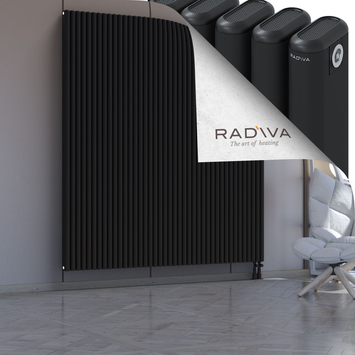 Kotto Aluminium Radiator 2000x1841 Black Bottom Right 50mm