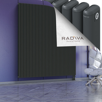 Kotto Aluminium Radiator 2000x1841 Dark Anthracite Bottom Right 50mm