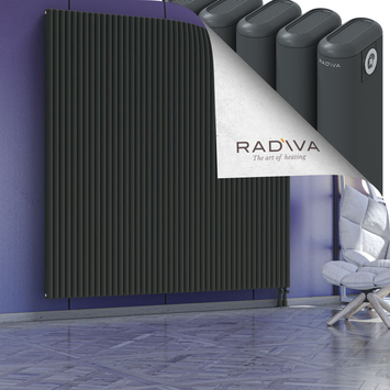 Kotto Aluminium Radiator 2000x2021 Dark Anthracite Bottom Right 50mm