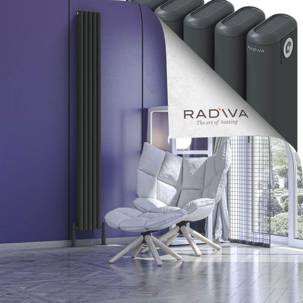Kotto Aluminium Radiator 2000x221 Dark Anthracite - 1